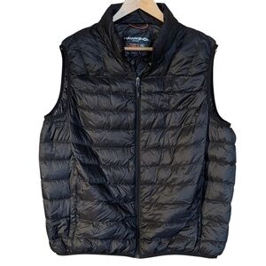 Hawke & Co Men's Charcoal Quilted Puffer Vest XL Outdoor Down Fill Ski Skater